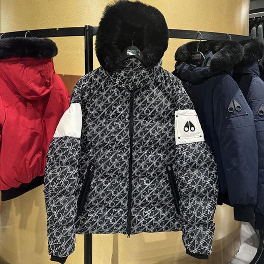 M**SE KN*CKLES 男士秋冬保暖防风防水毛领可拆连帽羽绒服 商品图0