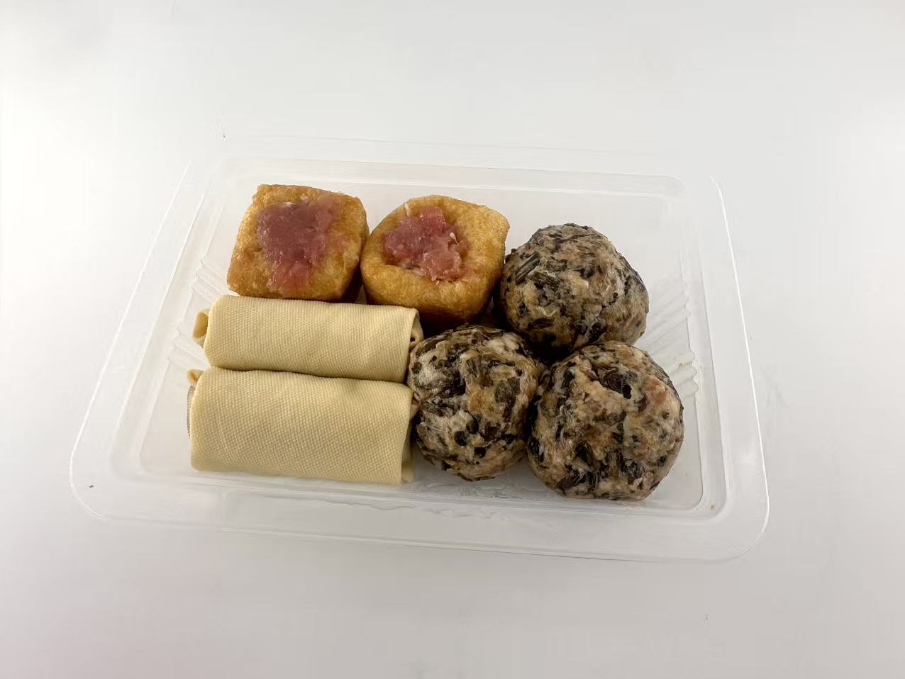 【百】梅菜肉丸+豆泡夹肉+千张卷（半成品）