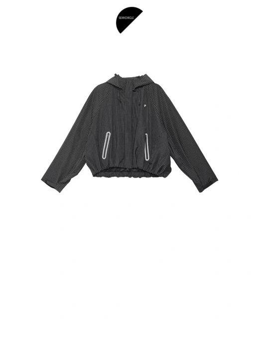 半圆/Q5821737/连帽立领防风格子轻户外长袖外套 商品图4