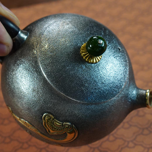 西施壶银壶 手工錾刻 如意 柿子纹 约120g左右 商品图3