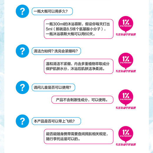 ONEPERCENT 1% 多重氨基酸活力唤醒沐浴慕斯 商品图4