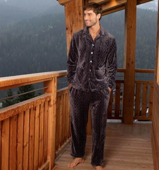 【双面法兰绒】SCHIESSER德国舒雅男士秋冬必备法兰绒套装280克 39/25715H 商品图0