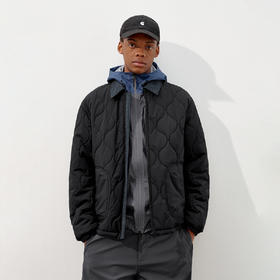 714street格子拼接翻领外套男2025冬季潮牌户外三防休闲保暖棉服