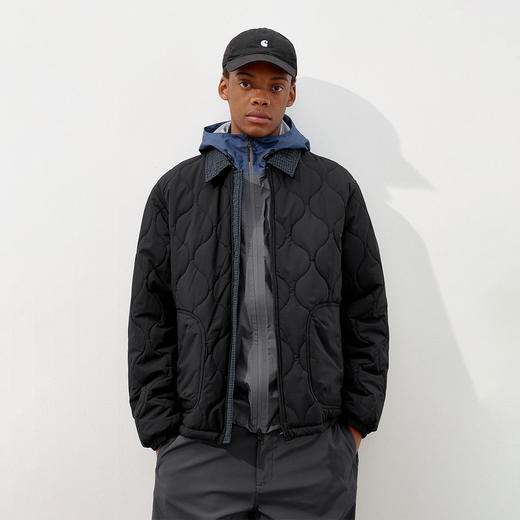 714street格子拼接翻领外套男2025冬季潮牌户外三防休闲保暖棉服 商品图0