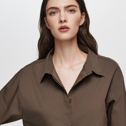 初棉高棉微收腰衬衫346604038 商品图3