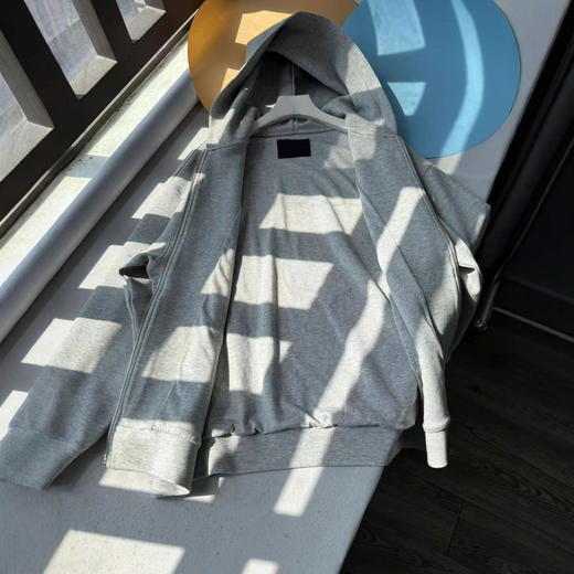 美式复古!2025秋冬新品双开头拉链宽松连帽卫衣气质运动外套女款！ 商品图2