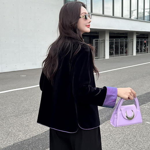 QYM 5960-Y新中式短款休闲外套国风复古上衣 商品图2