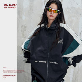 BJHG不计后果复古运动外套男款秋季新款结构撞色设计感夹克外套女