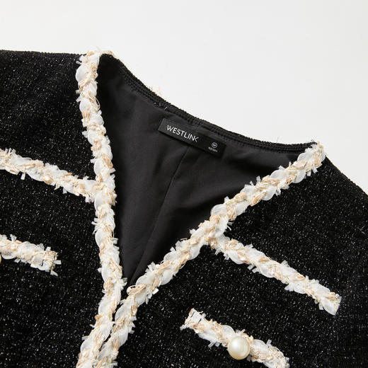 西遇法式小香风织带鱼尾针织裙女秋季新款名媛高级感连衣裙V3355202 商品图5