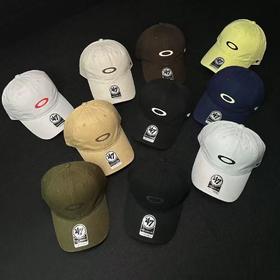 立体胶标!欧克利美式鸭舌帽47联名立体胶标logo男女遮阳帽！