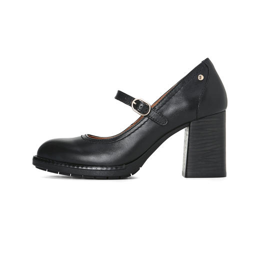 【云粉节】BF楼Pikolinos派高雁秋季牛皮浅口一字式扣带高粗跟玛丽珍鞋PL257201.吊牌价2480 商品图1