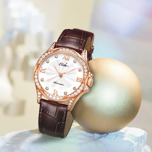 依波表手表女高级感女生自动机械表气质时尚气质钢带女表腕表5174 商品图1