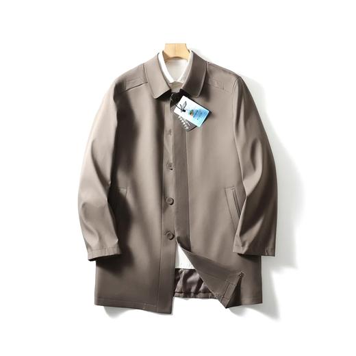 科技涂层面料！轻奢英伦风翻领中长款风衣外套 商品图4