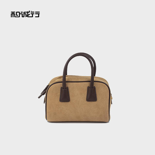 和诚行2025秋冬新款复古磨砂麂皮手提枕头单肩包4420166 商品图0