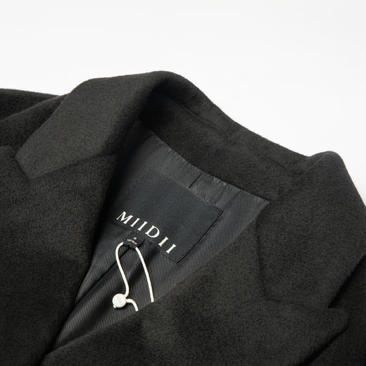 谜底呢子大衣女2025冬季新款通勤简约双排扣直筒羊毛呢258MD5501 商品图3