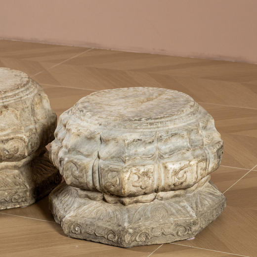 清中期	汉白玉云纹柱础（一对） 商品图3