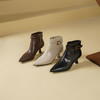 Westory2025年冬季摔纹胎牛尖头猫跟简约百搭短靴W25DS85551 商品缩略图0
