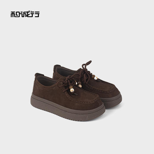 和诚行2025秋季女式休闲厚底板复古通勤袋鼠鞋0010849 商品图4