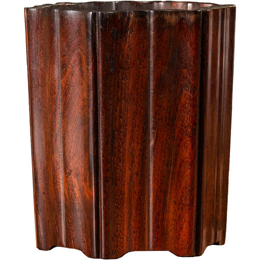 清	红木六角瓜棱笔筒 商品图5