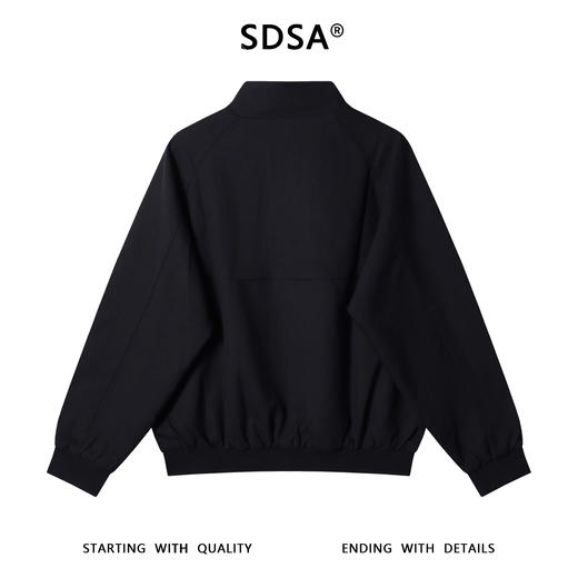 J602SDSA男士秋冬新款痞帅男装老钱风拉链口袋开衫立领卫衣复古外套 商品图5