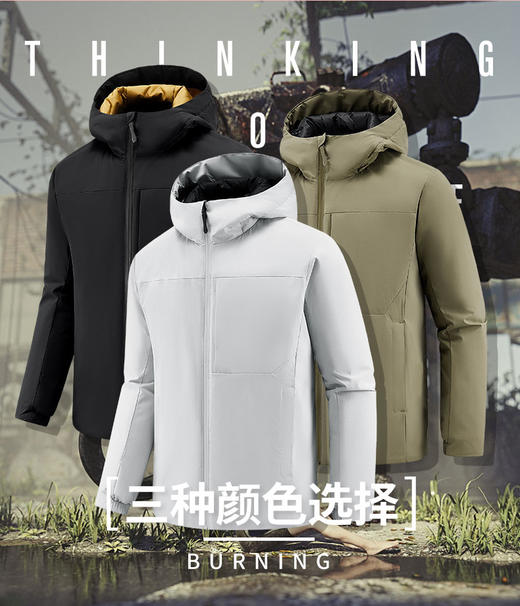 【好评过万】男士户外休闲棉衣保暖锁温轻盈时尚冲锋衣 保暖夹克防风登山服BST8718 商品图1