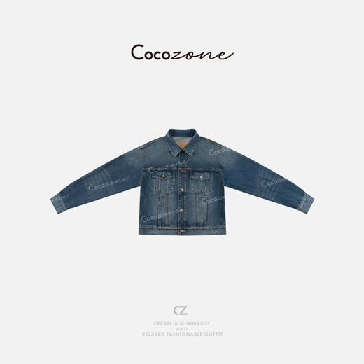 COCO ZONE 刘一一“布鲁斯”100棉修身通勤风牛仔外套 CD1A1064 商品图0
