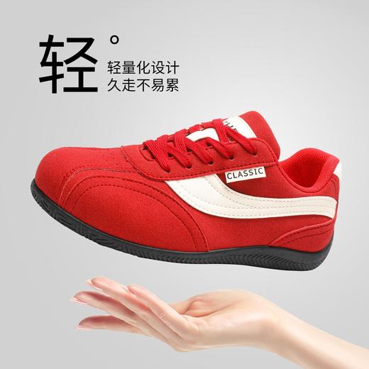 ZHR则则复古薄底德训鞋女鞋2025秋季百搭增高赛车鞋超软红色鞋子 商品图4