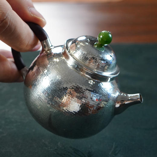 素面小泡壶 银壶 手工捶打 约100-120g 左右 商品图5