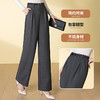 HSS 3055醋酸羊毛阔腿西裤松紧后腰高级垂感西装裤 商品缩略图1