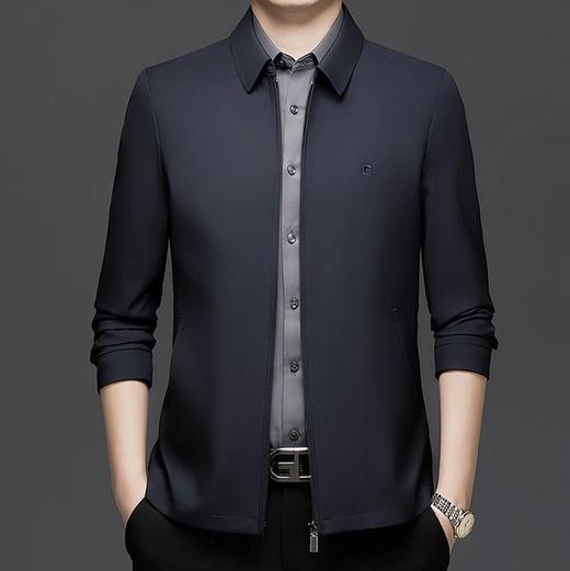 皮尔卡丹专柜同款商务夹克外套男士春秋翻领刺绣外套高档时尚 商品图3