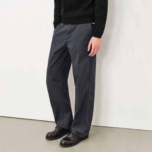 714street日系水洗经典直筒裤2025秋季新款男士休闲裤宽松工装裤 商品图1