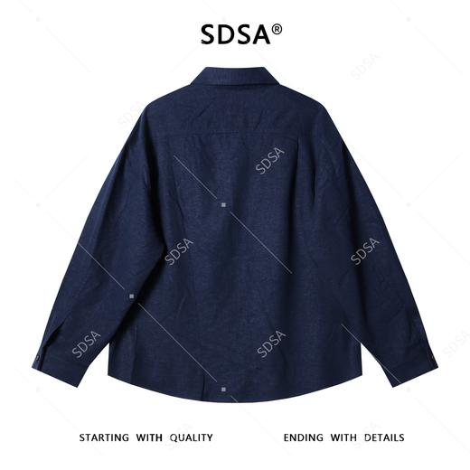 C002SDSA男士秋冬新款痞帅男装极简风纯色长袖翻领衬衫宽松百搭衬衣 商品图5