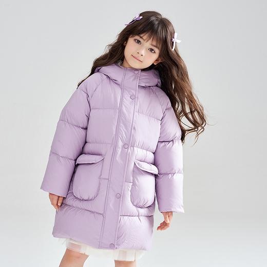笛莎Deesha 2025冬季新款女童时尚蓄热连帽羽绒服 商品图3