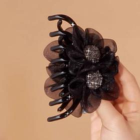 丁摩 爆款花朵丸子后脑勺专用气质发夹百搭盘发神器夹子头饰抓夹5ZF-695+