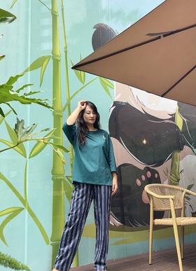 【26S100%棉单面初秋必备】SCHIESSER德国舒雅女七分袖长裤套装26S棉单面 100%棉 170/m2  31/25094H