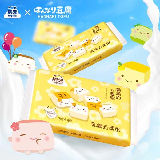 洁云温柔豆腐联名乳霜云柔纸巾 40抽*20包 商品图2