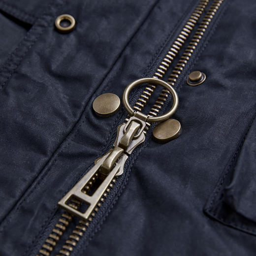 ROMI STUDIO“复古英伦”油蜡混纺做旧防风夹克外套 RWCAWY4691 商品图4