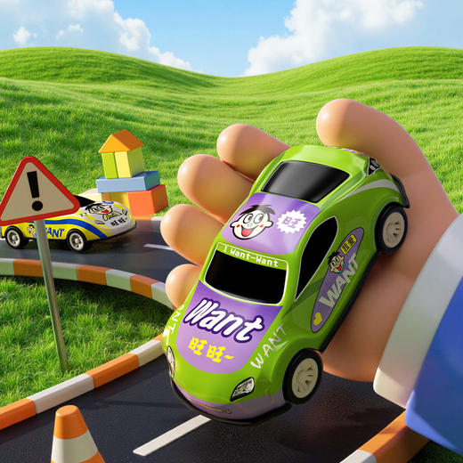 旺旺 回力驱动耐摔耐磨 旺仔回力小汽车 3个装 商品图2