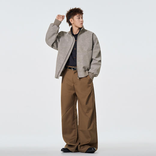 美拉德风机车风情侣超纤面料防污外套 男女同款 商品图7