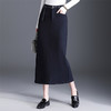 QYM 776-Y直筒半身裙包臀裙气质开衩中长款一步裙 商品缩略图1