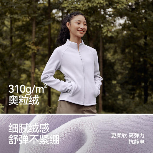 森马外套女分割紧身立领夹克显瘦2025新款冬抗静电摇粒绒内搭气质 商品图2