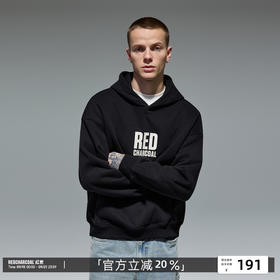 REDCHARCOAL 红炭经典LOGO连帽卫衣男秋新款美式潮牌宽松男士上衣