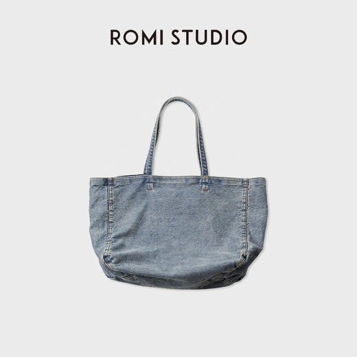 ROMI STUDIO 首饰袋 天然织物百搭牛仔托特单肩包RWCAP85800 商品图2