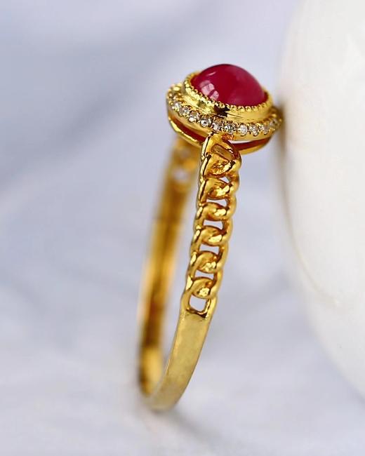 0.68ct蛋面红宝石戒指 商品图4