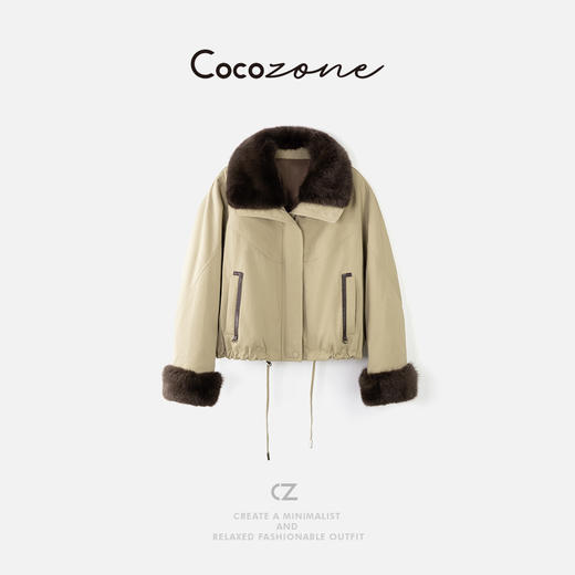 刘一一“松果外套”暖系白鹅绒羽绒服CD2A2018 商品图0