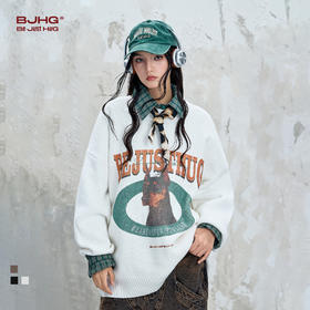 BJHG不计后果新款杜宾毛衣男款秋季重磅加厚情侣针织衫外套毛衣女