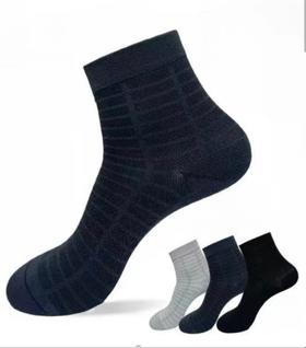 LS竹纤维男士暗纹四季款中筒袜16819