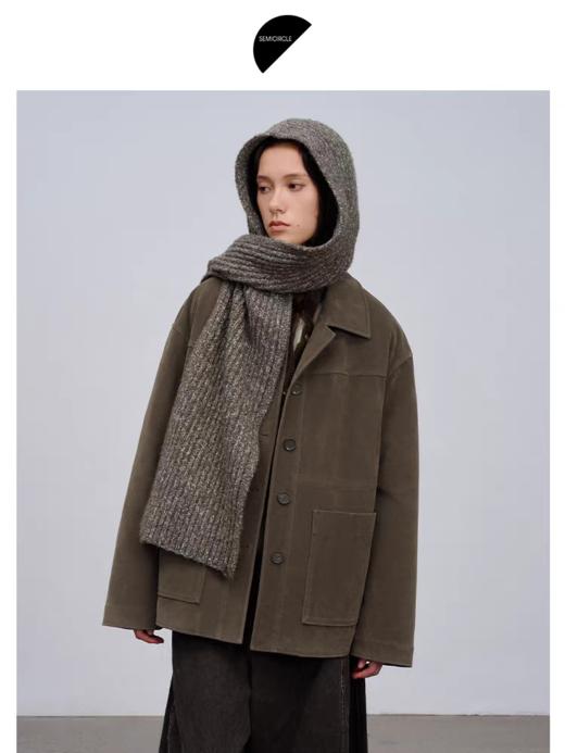 半圆/Q5561937/仿麂皮工装衬衫夹克 商品图1