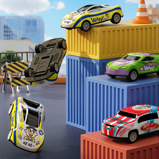 旺旺 回力驱动耐摔耐磨 旺仔回力小汽车 3个装 商品图1