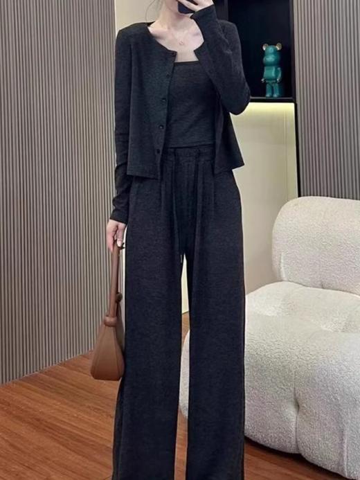 （69元韩系糯米三件套 开衫＋吊带＋裙子/裤子两款任选，超软糯巨划算！）韩系针织开衫吊带半身裙裤子套装气质套装 商品图2